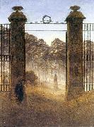 Caspar David Friedrich Friedhofseingang oil painting